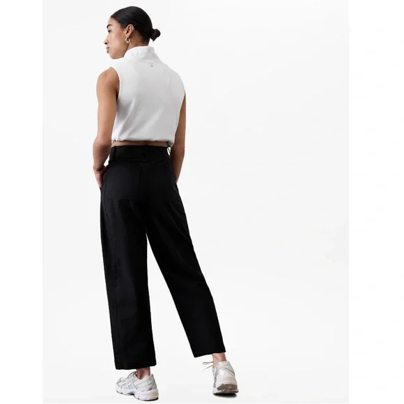 NWOT Athleta Skyline High Rise Barrel leg Pant | Black - Picture 4 of 10